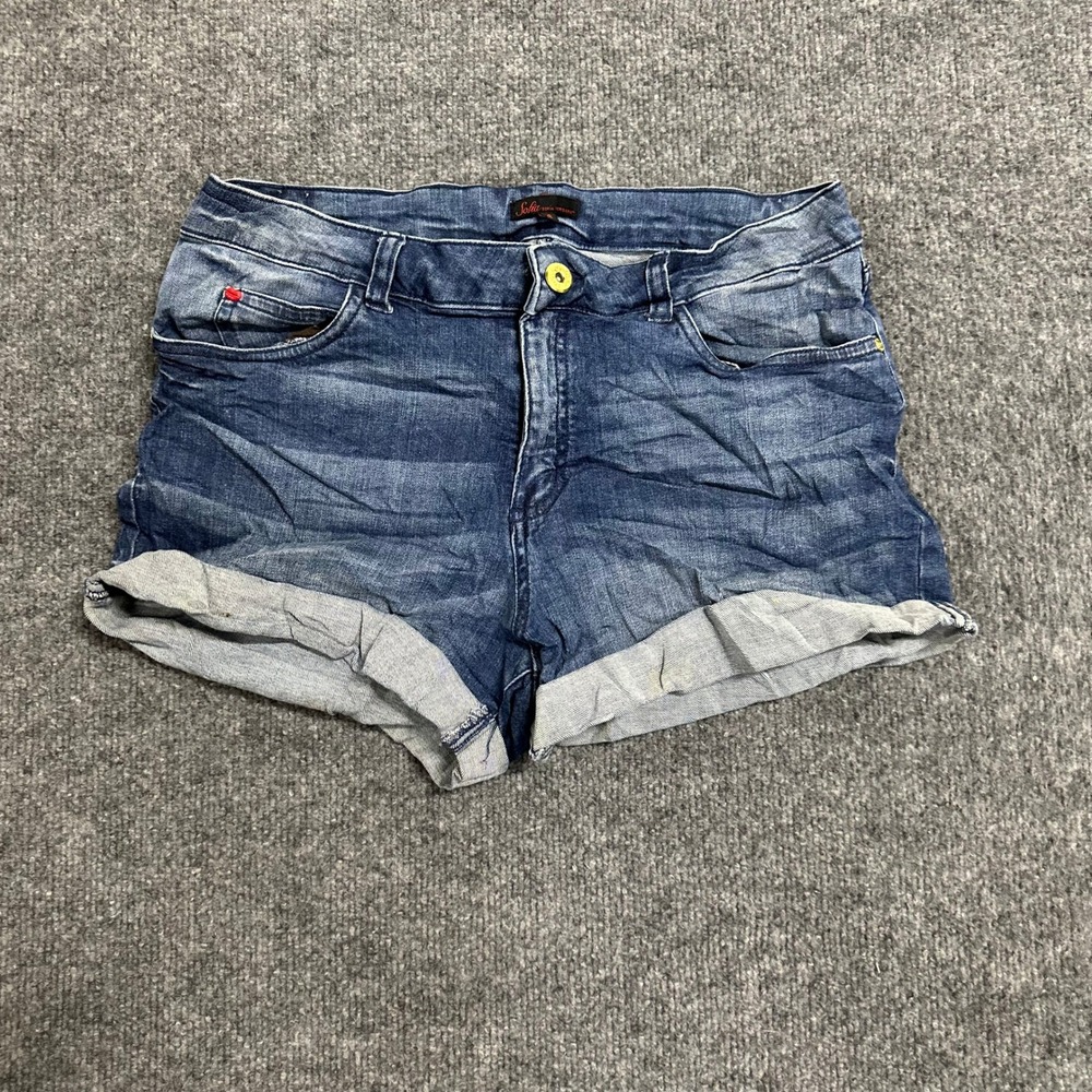 Sofia Jeans Shorts Womens Size 8 Blue Light Blast Cuffed Denim Stretch Casual